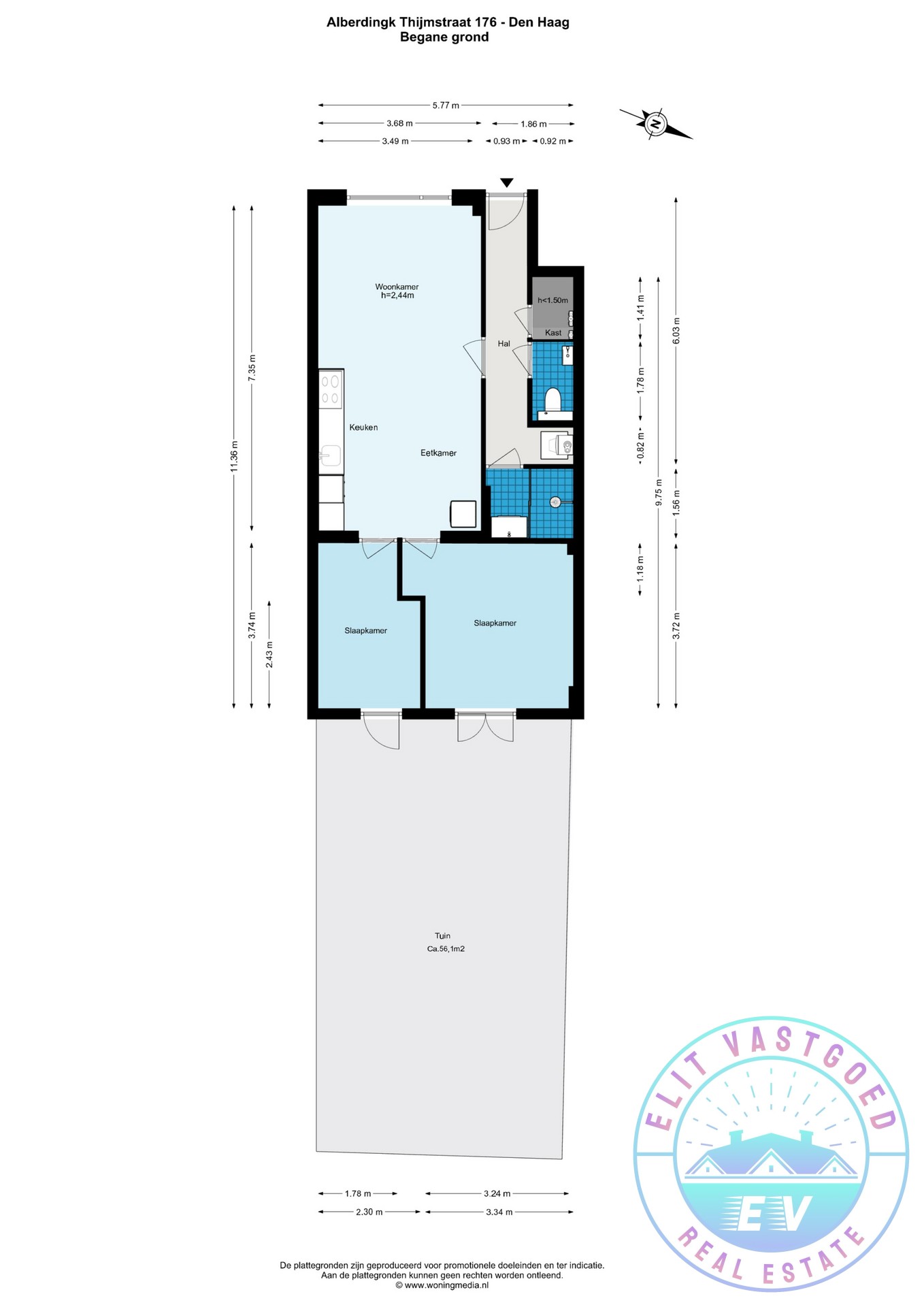 Alberdingk Thijmstraat 176 – Den Haag – Begane_grond – 2D
